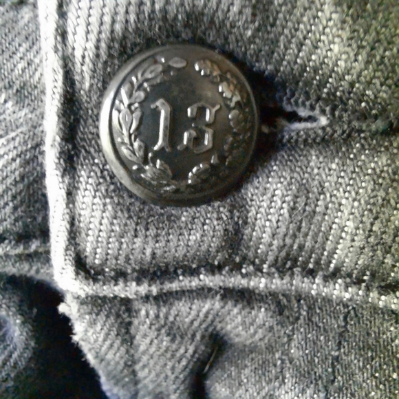 R13 Italy Boy Skinny Union Gray Jeans Ankle Crop Stretch Distressed Luxury 32 - Picture 8 of 16